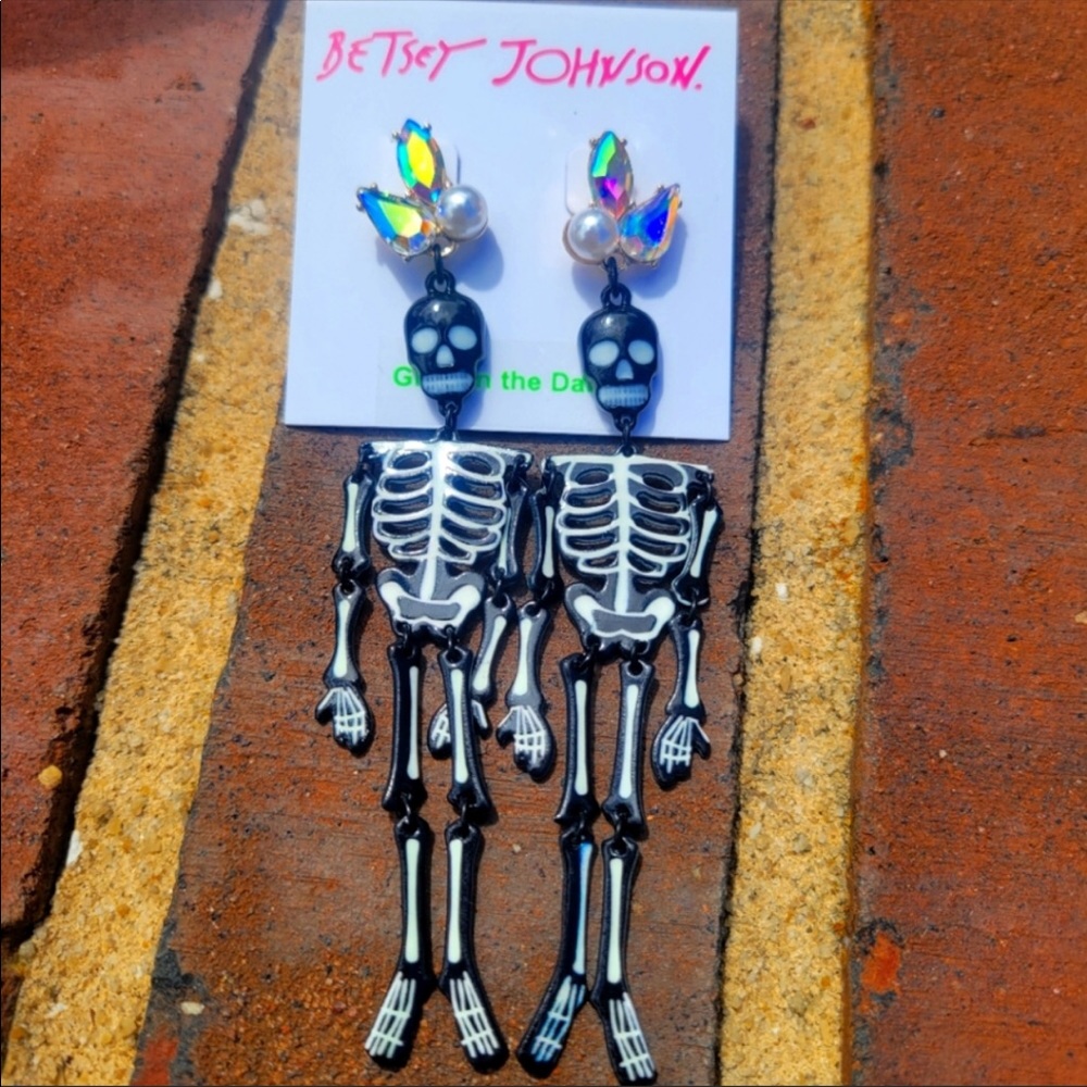 Betsey Johnson Skeleton Earrings